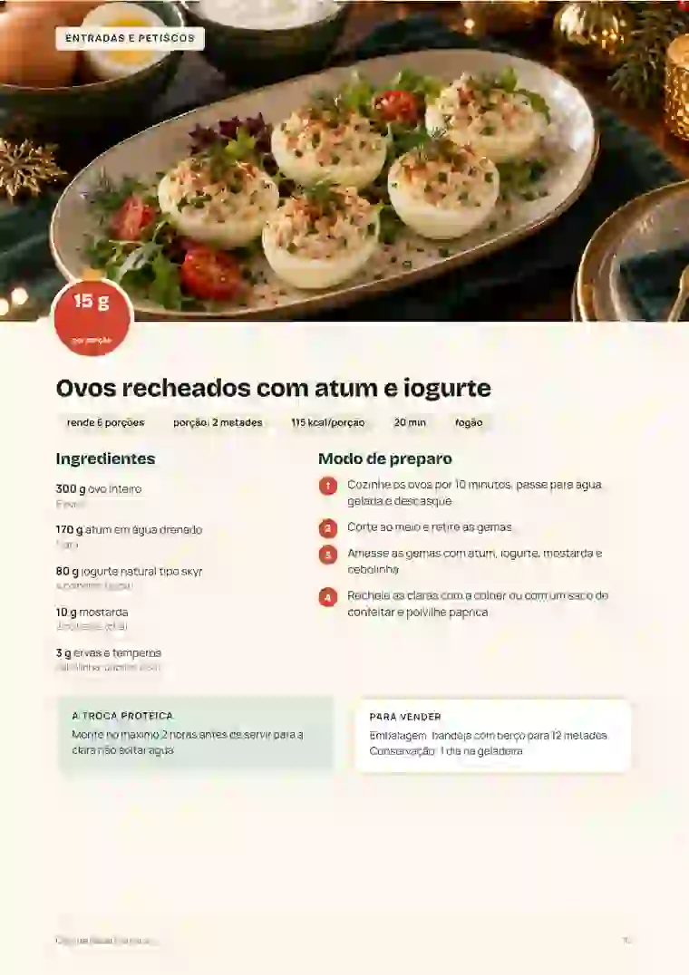 Página de Ceia de Natal Proteica