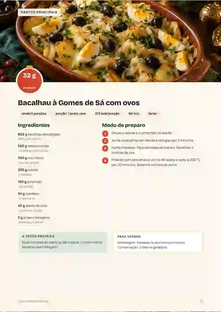 Página de Ceia de Natal Proteica