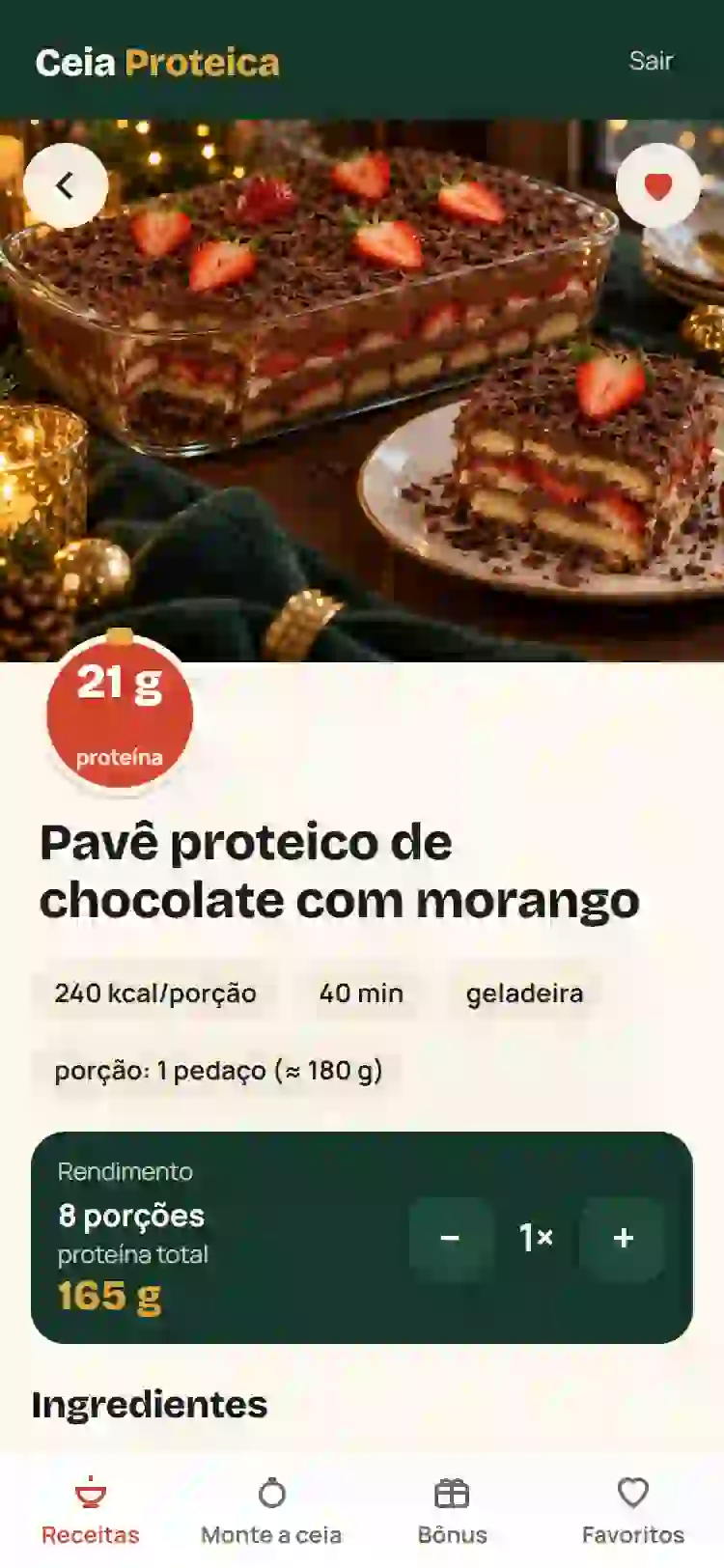 App: Sobremesas proteicas