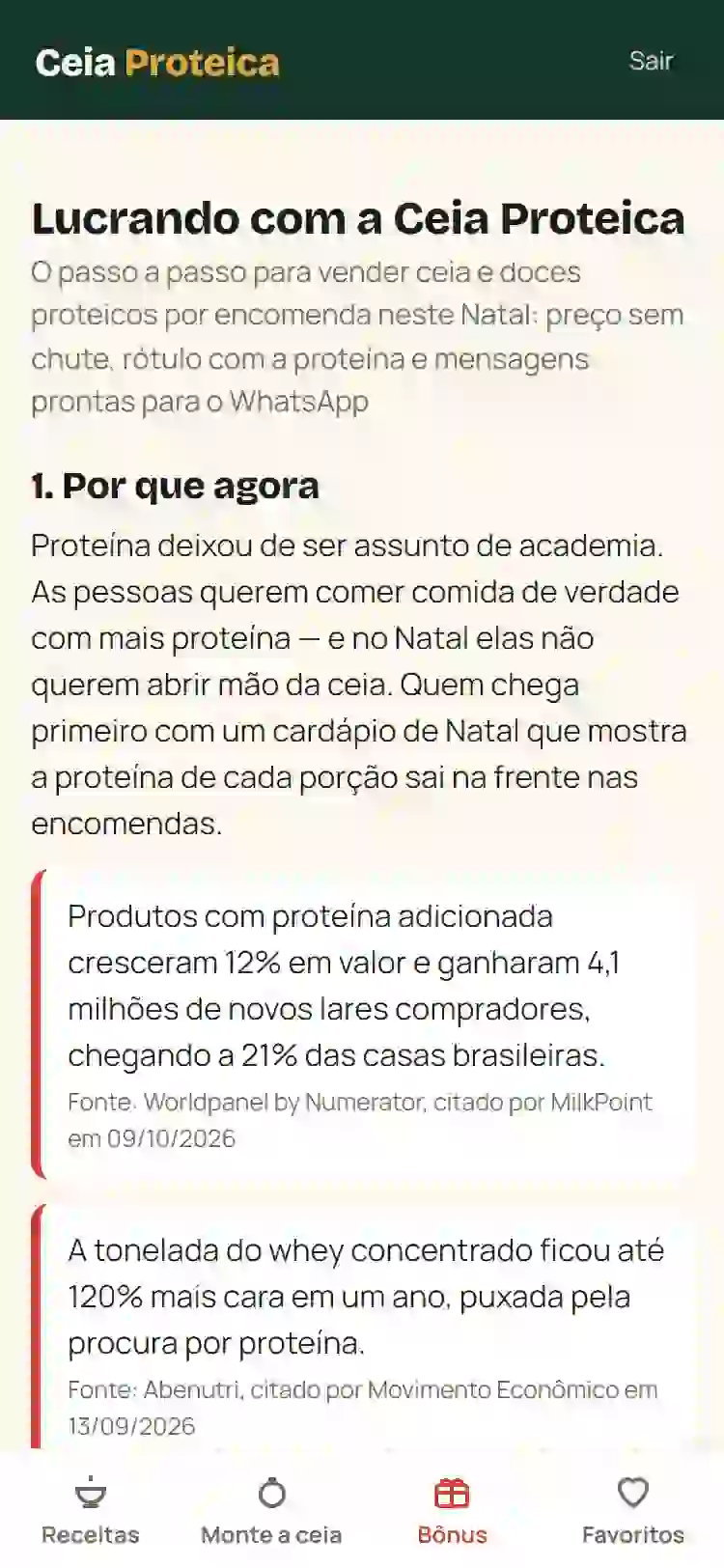 App: Lucrando com a Ceia
