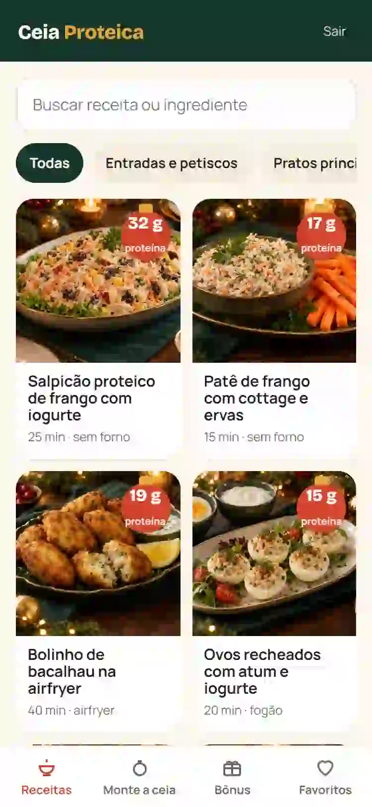 App: 40 receitas com o selo